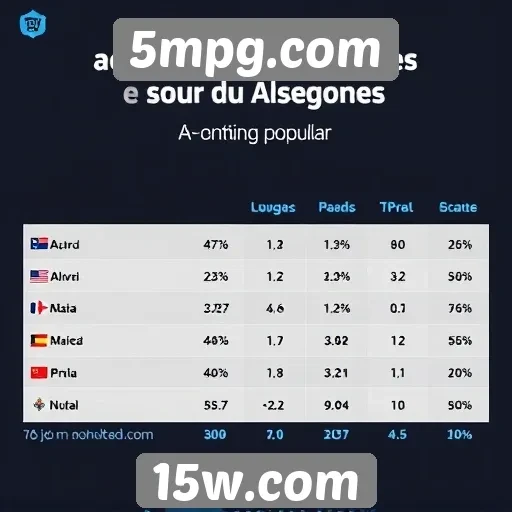 Estatísticas de jogos mais populares no 5mpg.com